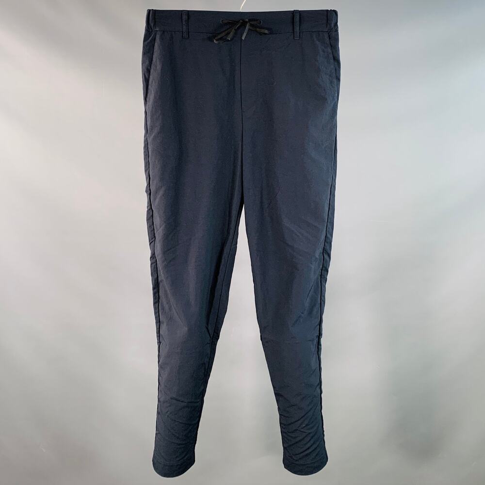 MAISON KITSUNE Size XS Navy Nylon Tapered Drawstring Casual Pants